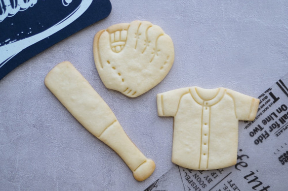 野球ユニフォーム（スタンプ付き）クッキー型・クッキーカッター 2枚目の画像