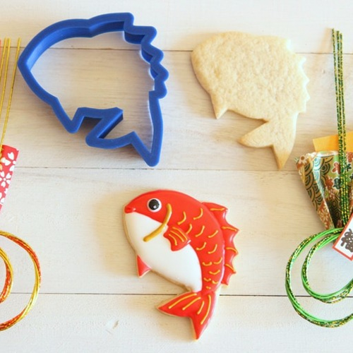 鯛【縦7.5cm】クッキー型・クッキーカッター クッキー型 Cookie cutter