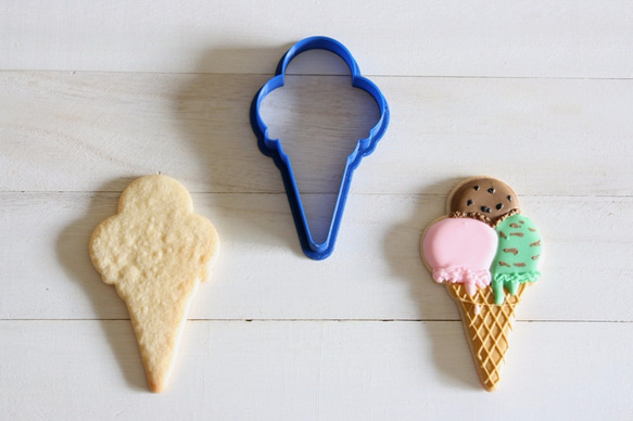 コーンアイスクリームクッキー型・クッキーカッター 1枚目の画像