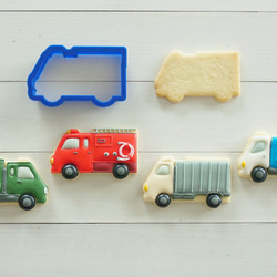 消防車・トラック【横8.3cm】クッキー型・クッキーカッター 1枚目の画像