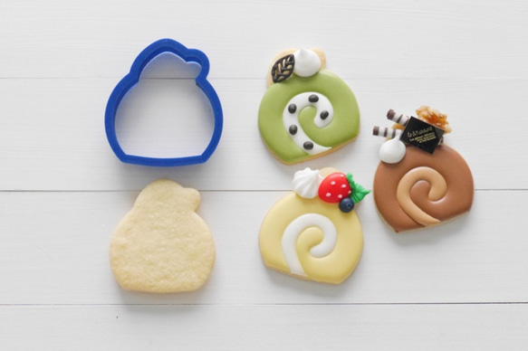 ロールケーキ【縦8cm】クッキー型・クッキーカッター 1枚目の画像