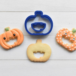 かぼちゃ（くちセット）【横8cm】クッキー型・クッキーカッター 1枚目の画像