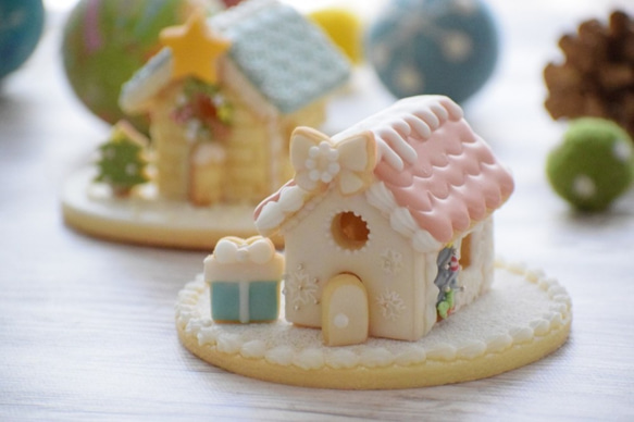 シンプルなお家【特大】フリル屋根　クッキー型・クッキーカッター 3枚目の画像
