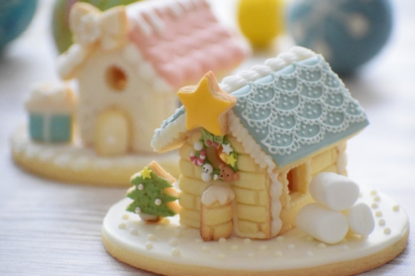 シンプルなお家【中】フリル屋根　クッキー型・クッキーカッター 5枚目の画像