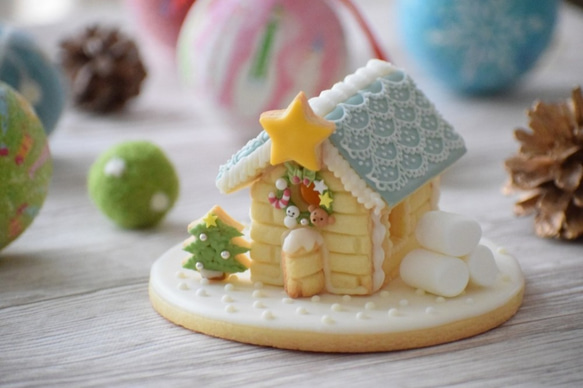 シンプルなお家【中】フリル屋根　クッキー型・クッキーカッター 10枚目の画像