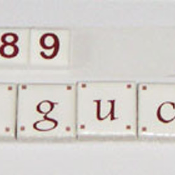 文字タイル選べる6個セット　25mm角タイル製 5枚目の画像