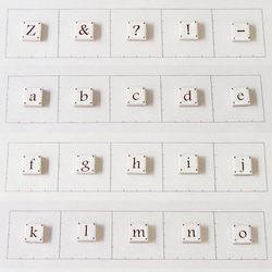 文字タイル選べる6個セット　15mm角タイル製 2枚目の画像