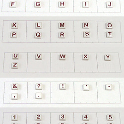 文字タイル選べる5個セット　10mm角タイル製 2枚目の画像