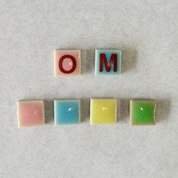 文字タイル選べる5個セット　10mm角タイル製 3枚目の画像