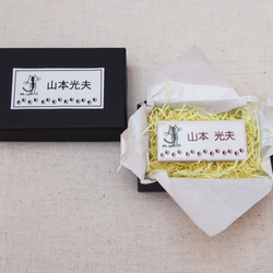 プチモザイクタイル表札　犬猫シルエット　セピアカラー 7枚目の画像