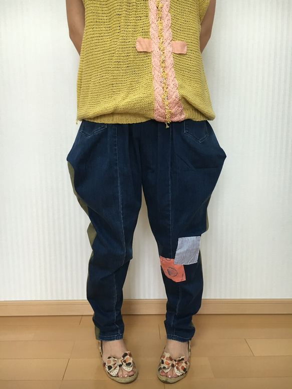 お客』変形デザイン☆サルエルパンツ アズノウアズ デニム