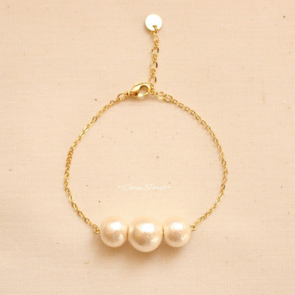 ☆再々販☆*ピンクCotton Pearl* ブレスレット 1枚目の画像