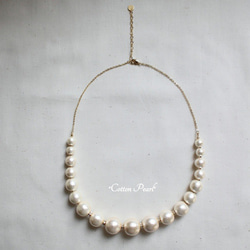 ☆再々販☆*ピンクCotton Pearl* 一連ネックレス 2枚目の画像