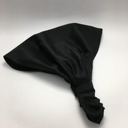 ヘアバンドタイプの三角巾（ツイル黒無地）大人／子ども 5枚目の画像