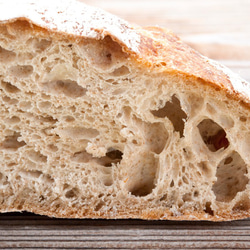 天然酵母カンパーニュ　直径25cmのハーフサイズ　フランス産小麦・スペルト小麦・ライ麦ブレンド 2枚目の画像