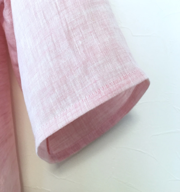上質リネン　ゆるふわプルオーバー（powder pink） 7枚目の画像