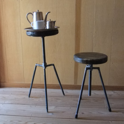 Industrial Stool(高さ調整できます）Ⓑ 椅子（チェアー）・スツール