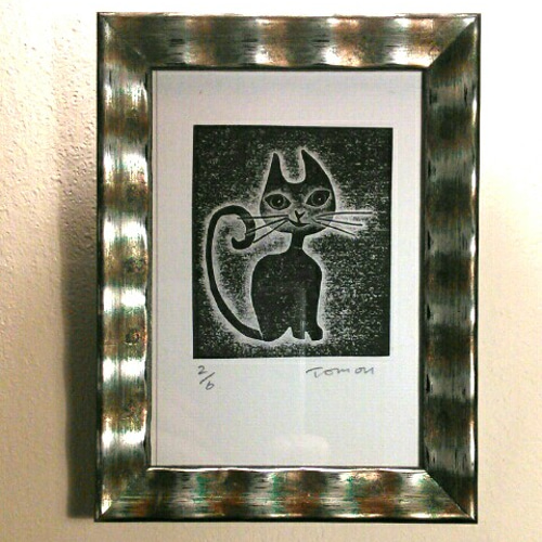 bonhanco 猫　版画　作家 bonhanco 紙版画展「ねこうらら」 - ARTHOUSE | 大阪 堀江