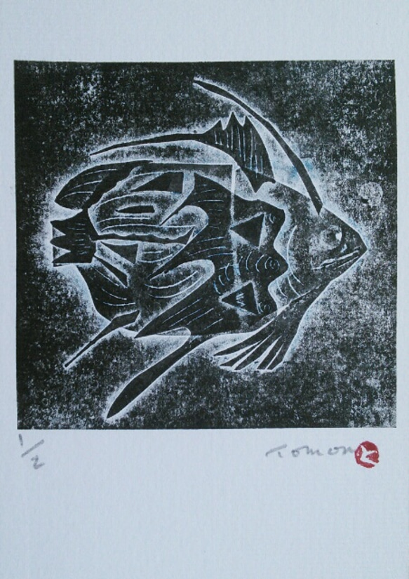 静物画　秋刀魚とレモン　版画 mqdefault.jpg