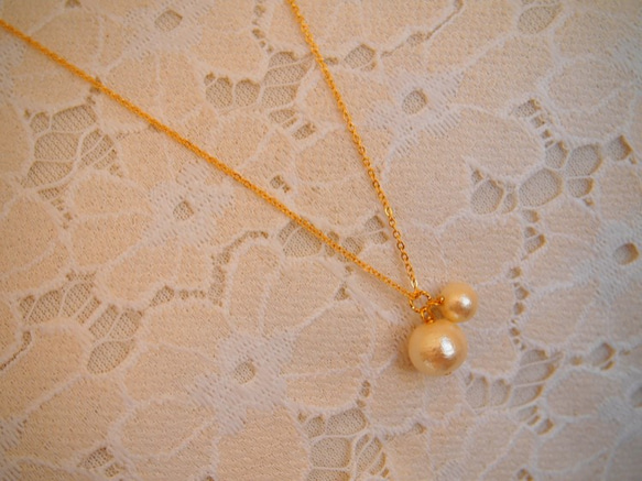 cotton pearl petit ネックレス 5枚目の画像