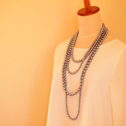 ４連 cotton pearl necklace (3WAY) 1枚目の画像