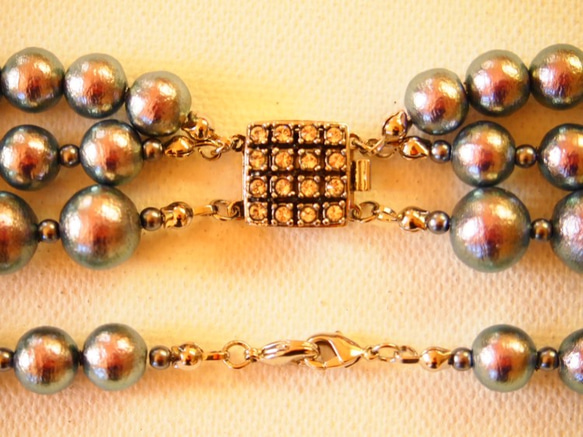 ４連 cotton pearl necklace (3WAY) 4枚目の画像