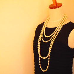 ４連 cotton pearl necklace 1枚目の画像