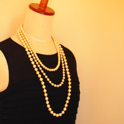 ４連 cotton pearl necklace 5枚目の画像