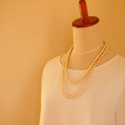 ３連 cotton pearl necklace(3WAY) 2枚目の画像