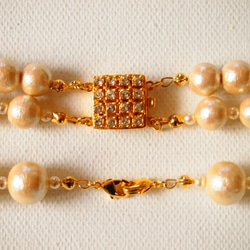 ３連 cotton pearl necklace(3WAY) 5枚目の画像