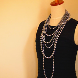 ６連 cotton pearl  necklace 1枚目の画像