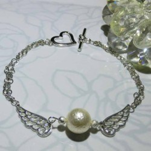 pearl fairy 天使の羽モチーフブレスレット ブレスレット Spring bell 