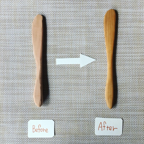 バターナイフ制作キット（桜）　ハンドメイドキット 木工 2枚目の画像