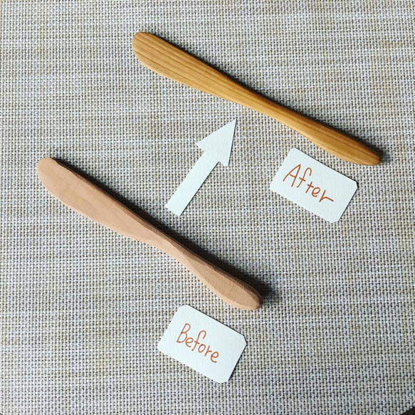バターナイフ制作キット（桜）　ハンドメイドキット 木工 3枚目の画像