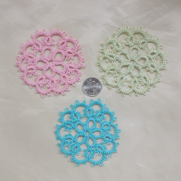 Tatting／ちっちゃなドイリー（３色セット） 1枚目の画像