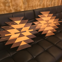 メンズライクな木製オルテガ壁掛け【handmade】ミディアムウォルナット色　お部屋のワンポイントに 6枚目の画像