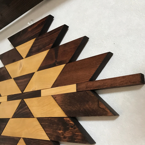 メンズライクな木製オルテガ壁掛け【handmade】ダーク