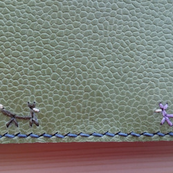 フレンチカーフの手縫い長財布  【love】 5枚目の画像