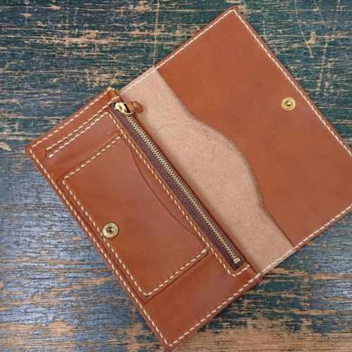 リスシオイタリアンレザー手縫い長財布 【ひらひら】 長財布