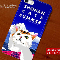 湘南Catsモバイルケース　湘南Cats　SUMMER　02 招きサーファー三毛猫 2枚目の画像