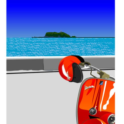凪　七里ガ浜パーキング　バイク（赤） 1枚目の画像