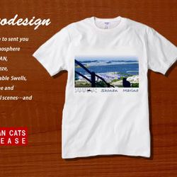 湘南Sea side Tシャツ　004　Shonan marina with Cat 3枚目の画像