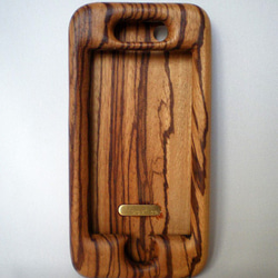 【受注制作】木製iPhoneケース（ゼブラウッド・フルカバー） 3枚目の画像