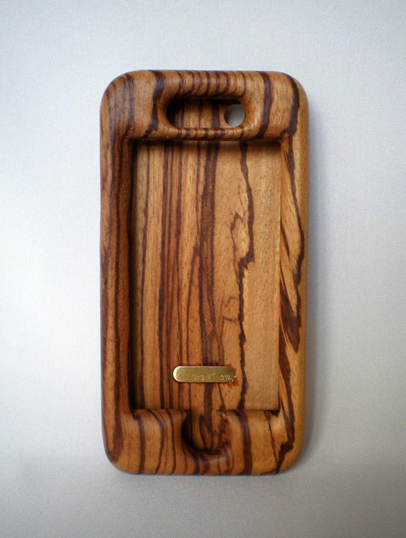 [定做] 木質 iPhone 手機殼（斑馬木全蓋） 第3張的照片