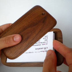 Wood business card case -Black walnut- 第3張的照片