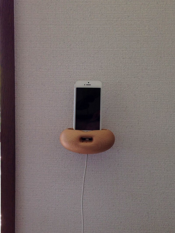 Wall type smartphone speaker -European Beech- 第3張的照片