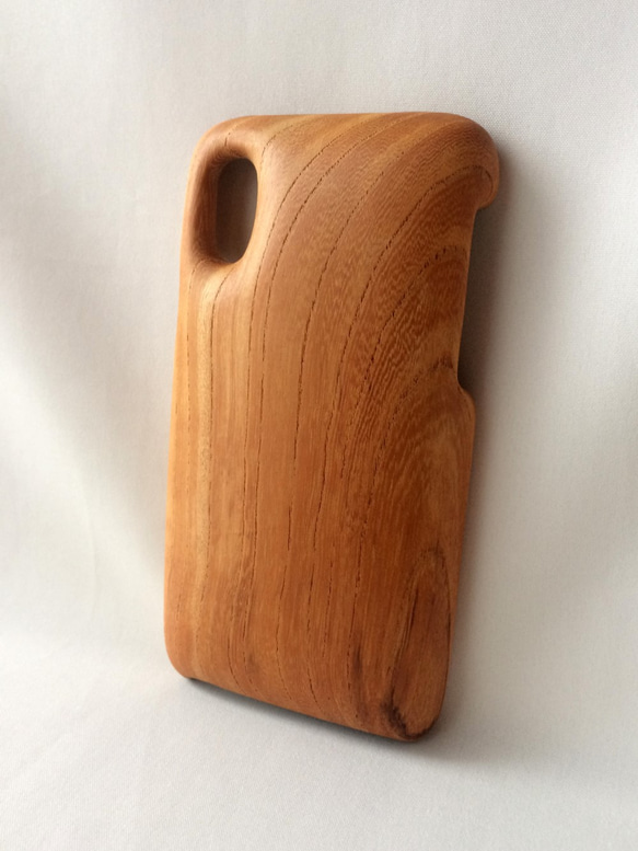 T様オーダー品   木製iPhone X用ケース（緑檀・片面カバー） 1枚目の画像
