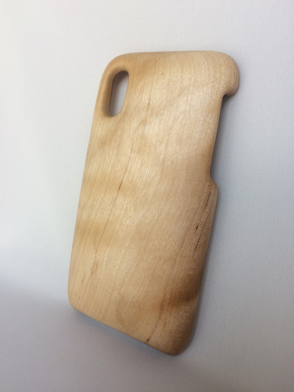 Wood iPhone case (birk, for iPhone X etc.) 第1張的照片