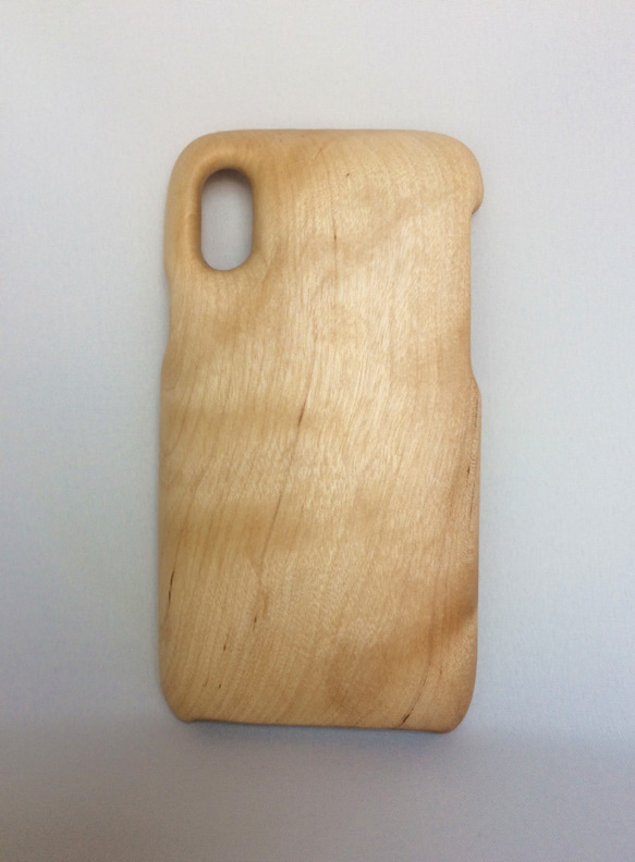 Wood iPhone case (birk, for iPhone X etc.) 第2張的照片