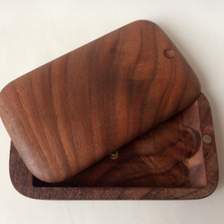 Wood business card case -Black walnut- 第3張的照片